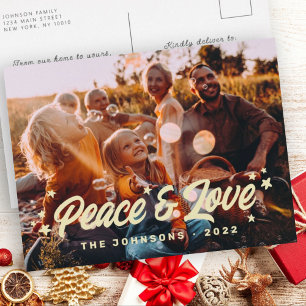 Cartes Pour Fêtes Annuelles Moderne Simple Jouer Salutations Stars Photo de fa