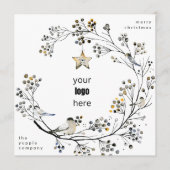 Cartes Pour Fêtes Annuelles Moderne simple Noël Bio Entreprise sans photo (Devant)