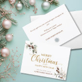 Cartes Pour Fêtes Annuelles Moderne simple Pinecone Joyeux Noël Affaires