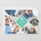 Cartes Pour Fêtes Annuelles Moderne Simple Quatre Photo et Logo Vacances d'aff (Devant)