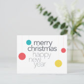 Cartes Pour Fêtes Annuelles Moderne, simple, vibrant, amusant "Joyeux Noël" (Debout devant)