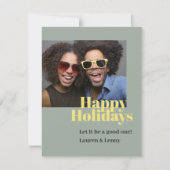 Cartes Pour Fêtes Annuelles Moderne tendance Gras brillant Happy Script Photo (Devant)