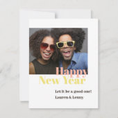 Cartes Pour Fêtes Annuelles Moderne tendance Gras brillant Happy Script Photo (Devant)