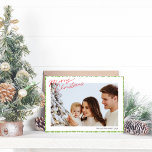 Cartes Pour Fêtes Annuelles Moderne tendance simple Green Check Plaid photo<br><div class="desc">carte de noël photo</div>