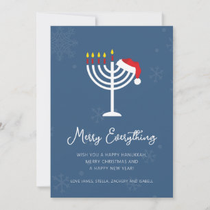 Cartes Pour Fêtes Annuelles Moderne tout joyeux Noël Hanukka