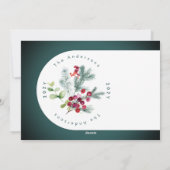 Cartes Pour Fêtes Annuelles Moderne Vert Botanique Ombre Fun Gradient Happest (Dos)