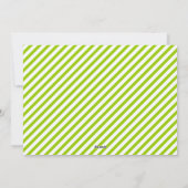 Cartes Pour Fêtes Annuelles Moderne vert, rayures blanches JOY Christmas Group (Dos)