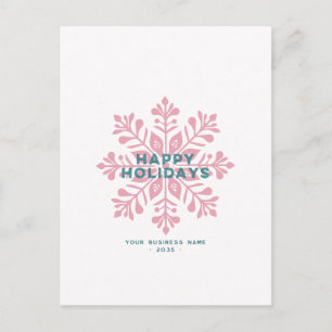 Cartes Pour Fêtes Annuelles Moderne Vintage Joyeux Noël Entreprise Flocon de N
