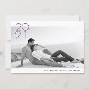 Cartes Pour Fêtes Annuelles Moderne violet Bonne année 2020 photo