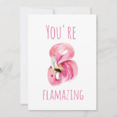 Cartes Pour Fêtes Annuelles Moderne Vous Flamazirez Beauté Flamant rose rose (Devant)