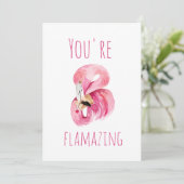 Cartes Pour Fêtes Annuelles Moderne Vous Flamazirez Beauté Flamant rose rose (Debout devant)