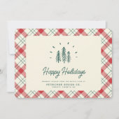 Cartes Pour Fêtes Annuelles Moderne Whimsical Rustic Trees Retro Logo Business (Devant)