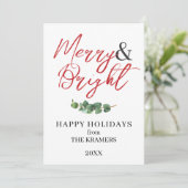 Cartes Pour Fêtes Annuelles Modernité Verte et Lumineuse (Debout devant)