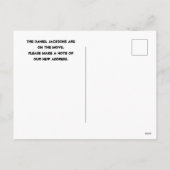 CARTES POUR FÊTES ANNUELLES MODIFICATION DE L'ADRESSE POSTCARDS (Dos)