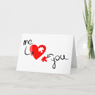 Cartes Pour Fêtes Annuelles Moi et vous Saint-Valentin du puzzle   de coeur