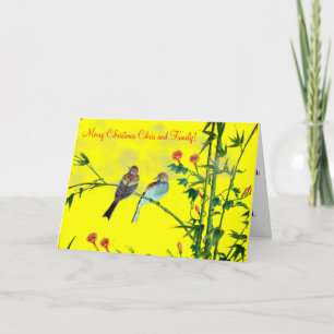 Cartes Pour Fêtes Annuelles Moineaux de printemps