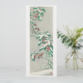 Cartes Pour Fêtes Annuelles Moineaux sur une branche enneigée (Debout devant)