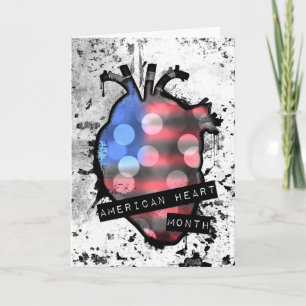 Cartes Pour Fêtes Annuelles mois cardiaque américain