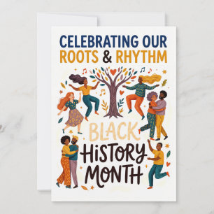 Cartes Pour Fêtes Annuelles Mois de l'histoire des Noirs - Célébrer nos racine