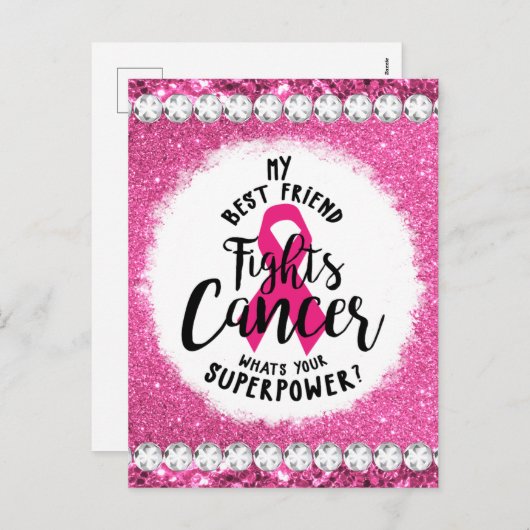 Cartes Pour Fêtes Annuelles Mois de sensibilisation au cancer du sein survivan (Devant / Derrière)