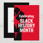 CARTES POUR FÊTES ANNUELLES MOIS D'HISTOIRE NOIRE (Devant / Derrière)