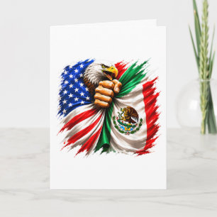 Cartes Pour Fêtes Annuelles Mois du patrimoine hispanique Drapeau USA Mexique