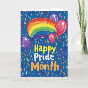 Cartes Pour Fêtes Annuelles Mois fierté gay arc-en-ciel coloré