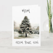 CARTES POUR FÊTES ANNUELLES MOM EST LE MEILLEUR CADEAU JAMAIS "HIVER WONDERLAN (Devant)