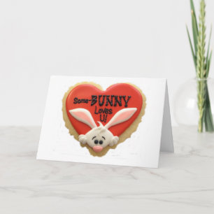 CARTES POUR FÊTES ANNUELLES MOM-QUELQUE "BUNNY" T'AIME À EASTER-ME ! ! !