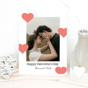 Cartes Pour Fêtes Annuelles Moment photo de la Saint-Valentin au cœur blanc mi