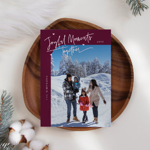 Cartes Pour Fêtes Annuelles Moments joyeux ensemble canneberge photo de Noël