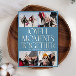 Cartes Pour Fêtes Annuelles Moments Joyeux Ensemble Denim Bleu Multi Photo