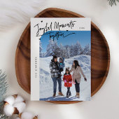 Cartes Pour Fêtes Annuelles Moments joyeux Ensemble Photo de Noël blanc