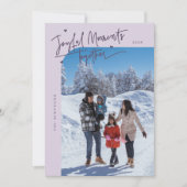 Cartes Pour Fêtes Annuelles Moments joyeux Ensemble Purple Photo de Noël (Devant)