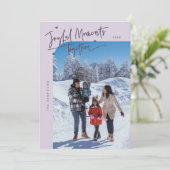 Cartes Pour Fêtes Annuelles Moments joyeux Ensemble Purple Photo de Noël (Debout devant)