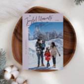 Cartes Pour Fêtes Annuelles Moments joyeux Ensemble Purple Photo de Noël