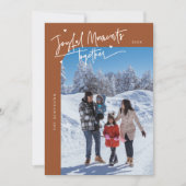 Cartes Pour Fêtes Annuelles Moments joyeux Ensemble Terracotta Photo de Noël (Devant)