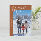 Cartes Pour Fêtes Annuelles Moments joyeux Ensemble Terracotta Photo de Noël (Debout devant)