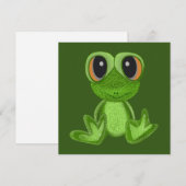 Cartes Pour Fêtes Annuelles Mon ami Green Frog (Devant / Derrière)