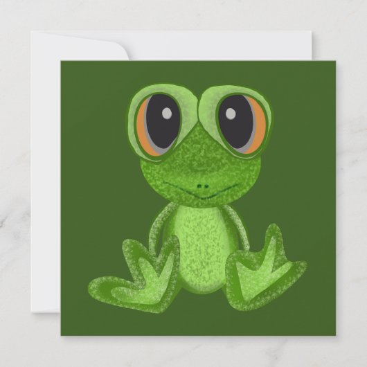 Cartes Pour Fêtes Annuelles Mon ami Green Frog (Devant)