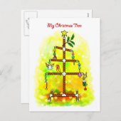 Cartes Pour Fêtes Annuelles Mon arbre de Noël (Devant / Derrière)