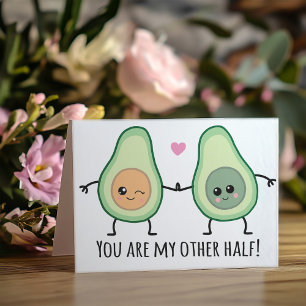 Cartes Pour Fêtes Annuelles Mon autre demi-Avocado Funny Valentines Day
