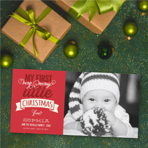 Cartes Pour Fêtes Annuelles Mon bébé est très joli petit Noël mignonne Photo