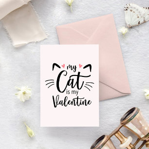 Cartes Pour Fêtes Annuelles Mon chat est ma Saint Valentin