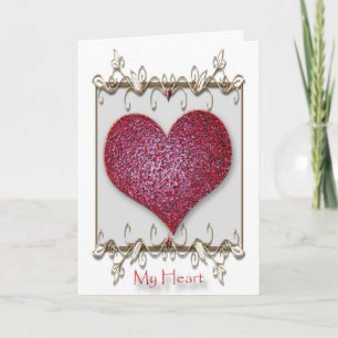 Cartes Pour Fêtes Annuelles Mon coeur appartient à vous amour