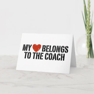 Cartes Pour Fêtes Annuelles Mon Coeur Appartient Au Coach