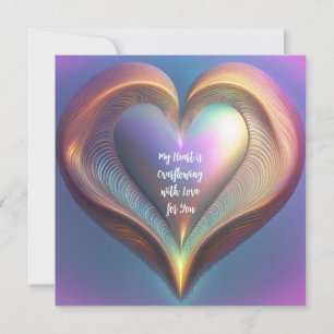 Cartes Pour Fêtes Annuelles Mon Coeur déborde