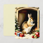 Cartes Pour Fêtes Annuelles mon doux lapin noël (Devant / Derrière)