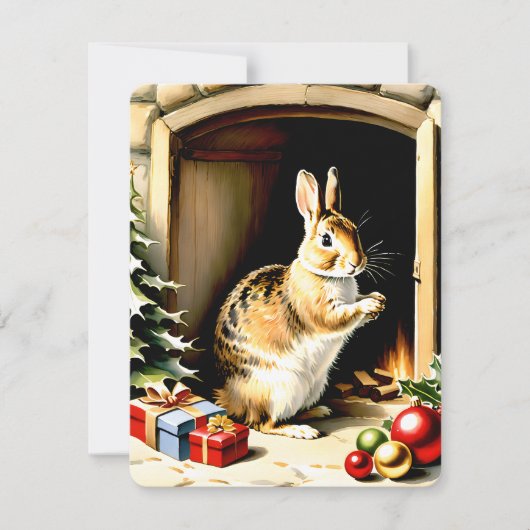 Cartes Pour Fêtes Annuelles mon doux lapin noël (Devant)