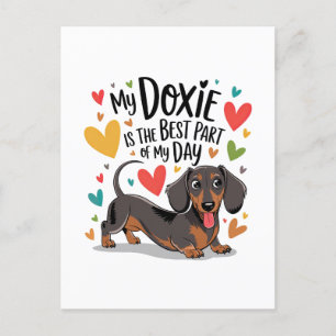 Cartes Pour Fêtes Annuelles Mon Doxie Est La Meilleure Partie De Ma Journée
